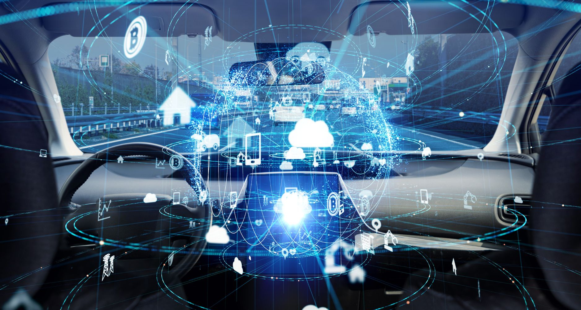 AI-driven autonomous vehicles navigating urban environments