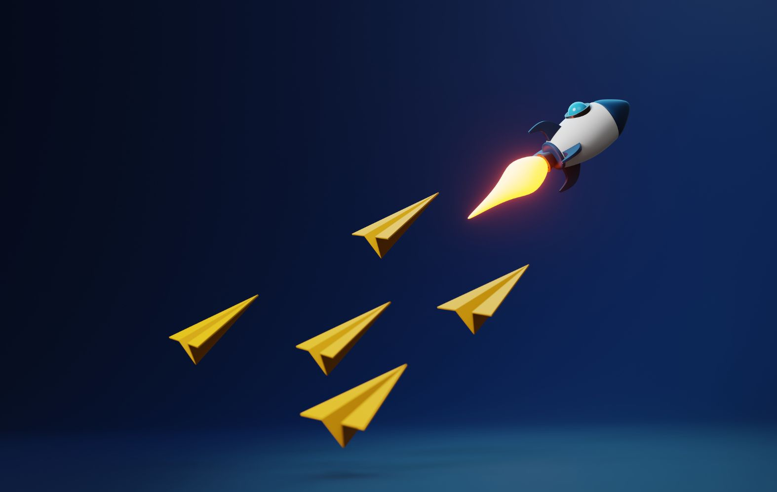 Illustration of AI-driven tools assisting startups in market analysis and product development